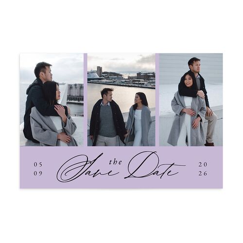 Chinese Double Happiness Save The Date Postcards  Lavender