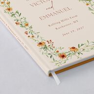 Wildflower Border Wedding Guest Book Cinnamon