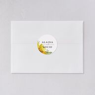 Rustic Sunflower Wedding Stickers Solar Power Circle
