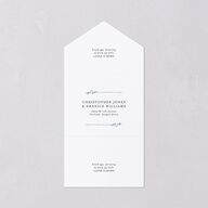 Rustic Branch Frame All-in-One Wedding Invitations Navy Signature Light Both Recipient and Return Addresses No