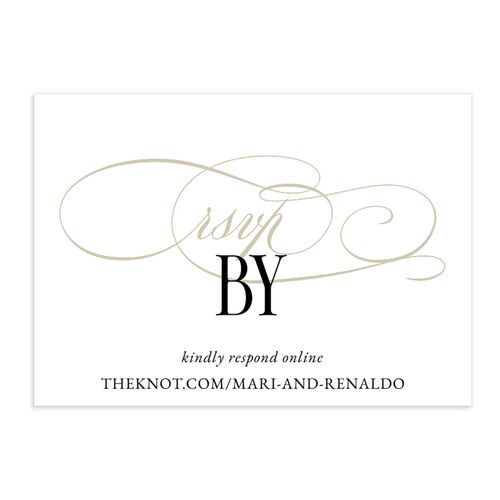 Polished Photo Foil QR Code RSVP Cards Pure White Signature Standard