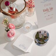Modern Delicate Bows Bar Bended Tabletop Sign X-small Jewel Red Standard Plastic XS Tabletop Bar