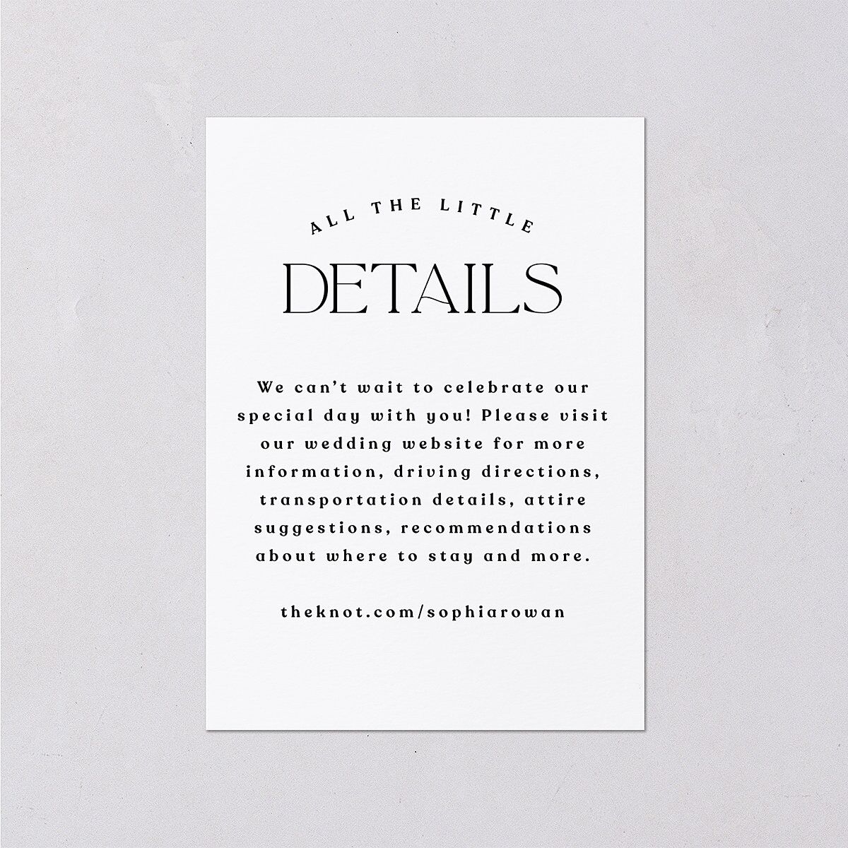 Classic Stack Wedding Enclosure Cards — view 1