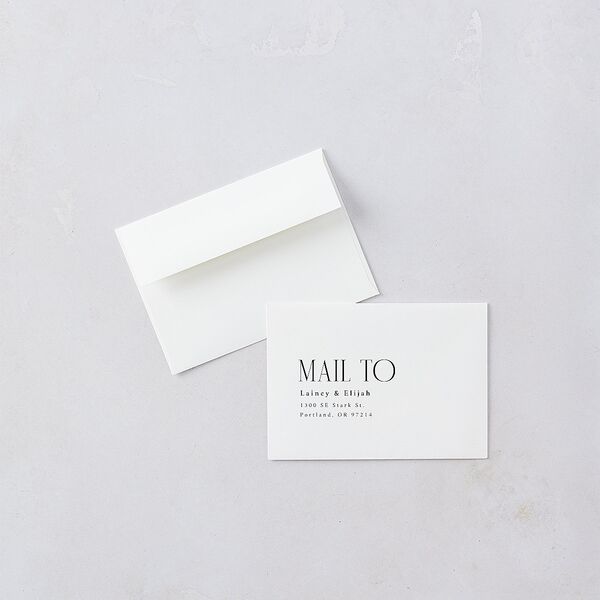 Editorial QR Wedding Response Cards Midnight Signature Rounded