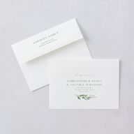 Greenery Laurel Rehearsal Dinner Invitation Envelopes Thyme Standard White Both Recipient and Return Addresses Signature