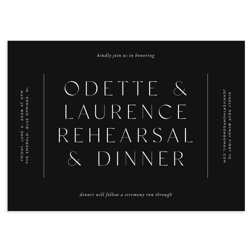 Surround Rehearsal Dinner Invitations Charcoal Signature Blank Standard