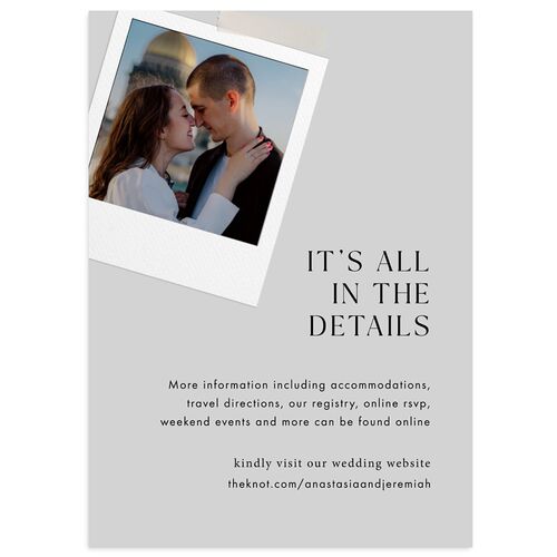 Photo Splash Wedding Enclosure Cards Mist Signature Standard