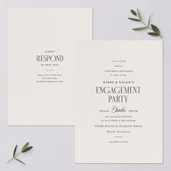 Cosmopolitan Engagement Party Invitations Champagne Signature Blank Standard