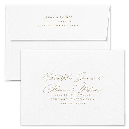 Romantic Minimal Wedding Invitation Envelopes Blue Ivory Return Address Standard Signature