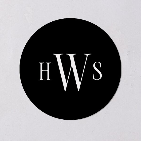 Elegant Wedding Of Wedding Stickers Pure White Circle
