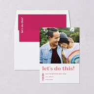 Vibrant Bold Save The Date Cards Hot Pink Signature smooth Blank No Standard