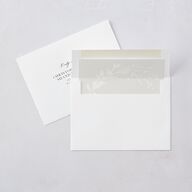 Shining Wreath Foil Save the Date Cards Pure White Gold Signature smooth Blank No Standard