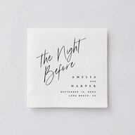 The Night Before You Are Mine Photo Cocktail Napkins Pure White Napkin Uncoined