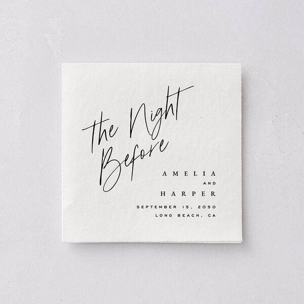 The Night Before You Are Mine Photo Cocktail Napkins Pure White Napkin Uncoined