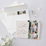 Overlay Save the Date Cards Champagne Signature smooth Blank No Standard
