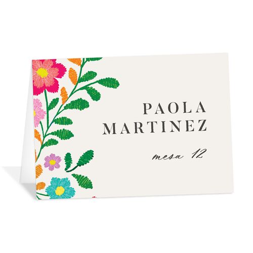 Bordados Florales Place Cards Off-White Signature