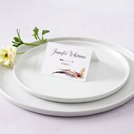Bohemian Floral Place Cards Raspberry Signature