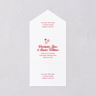 Hand Drawn Las Vegas Hearts All-in-One Wedding Invitations Crimson Signature Light Both Recipient and Return Addresses No