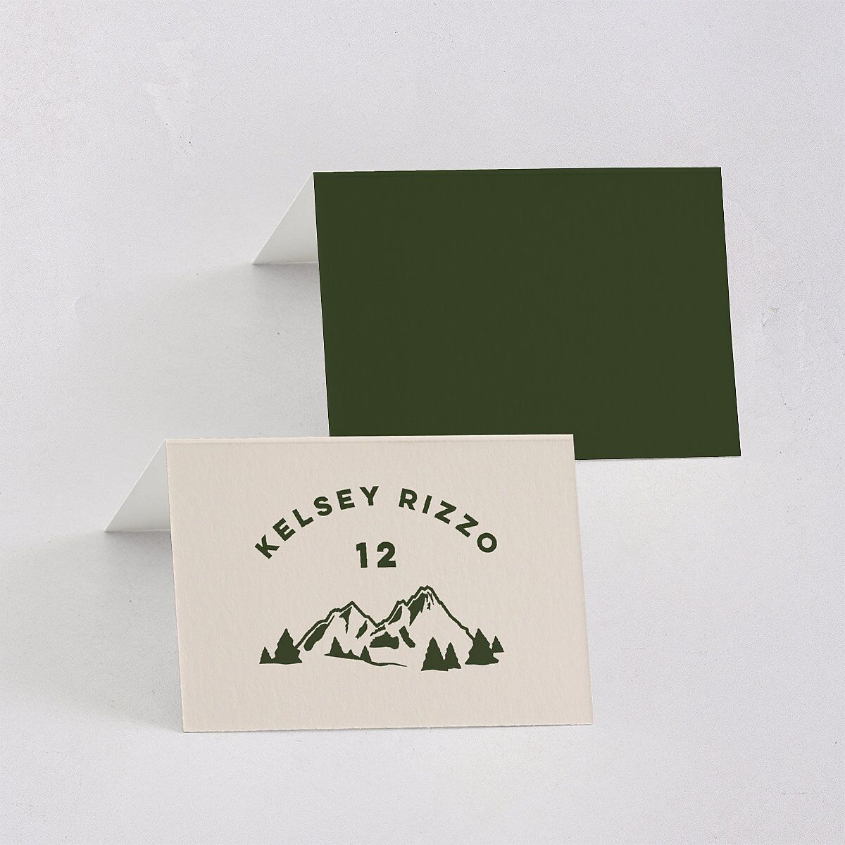 Adventure Icon Place Cards Hunter Green Signature