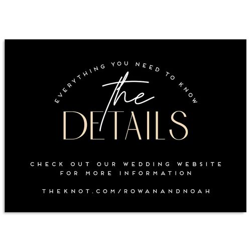 Headline Wedding Event Detail Cards Licorice Signature Standard