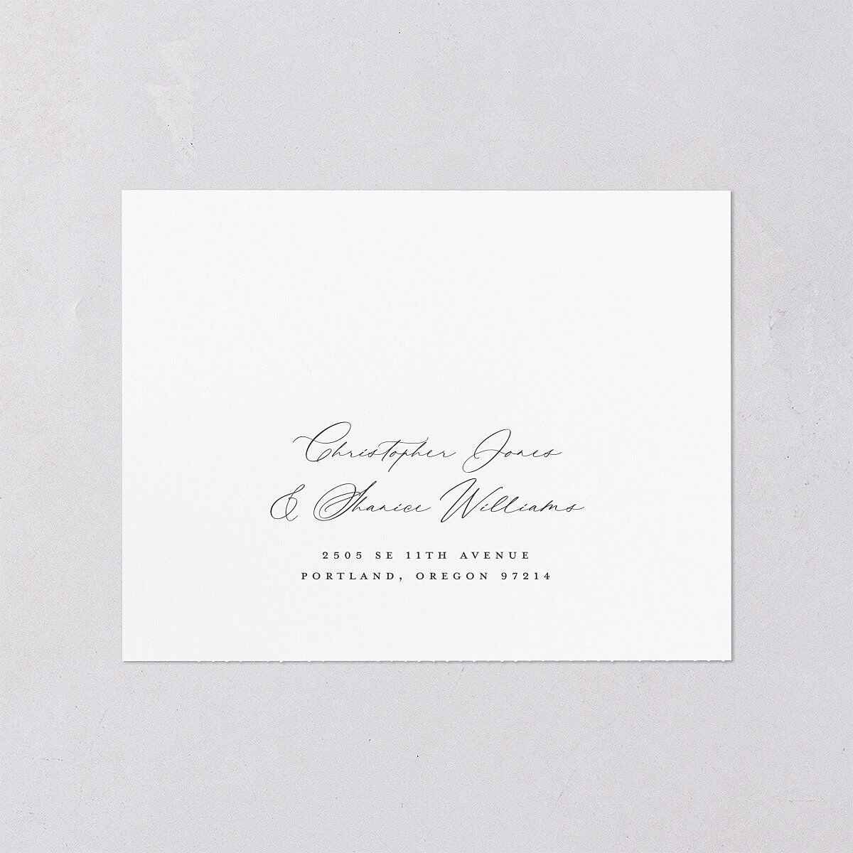 Dainty Wildflowers All-in-One Wedding Invitations Sunflower Signature Light Both Recipient and Return Addresses No
