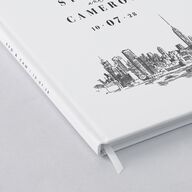 Love in NYC Wedding Guest Book Medieval Grey