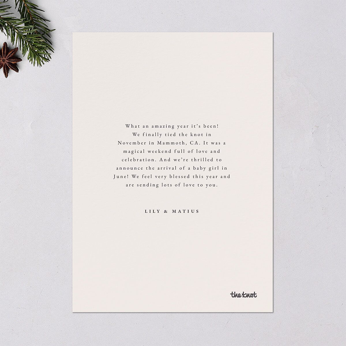 Bold Year Holiday Cards Gold Pure White Signature Blank Standard Portrait