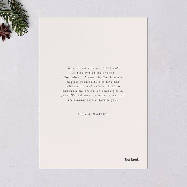 Bold Year Holiday Cards Gold Pure White Signature Blank Standard Portrait