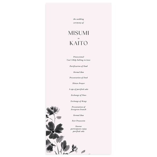 Eternal Ink Wedding Programs Lilac Signature