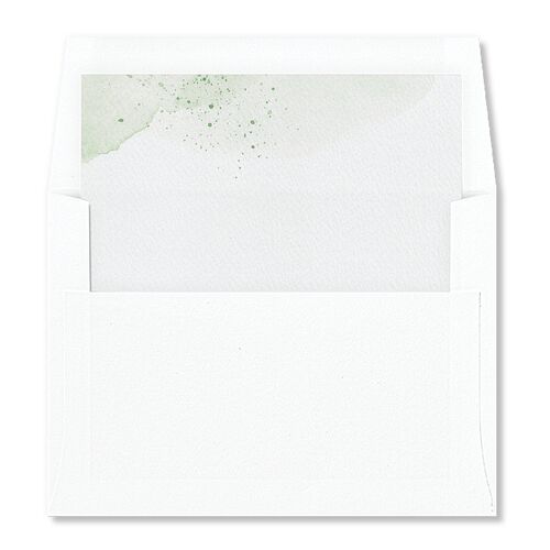 Watercolor Wash Standard Envelope Liners Greenery Standard