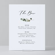 Eucalyptus Frame Standard Tabletop Sign Small Pure White Standard Indoor Foam Core S Tabletop Table