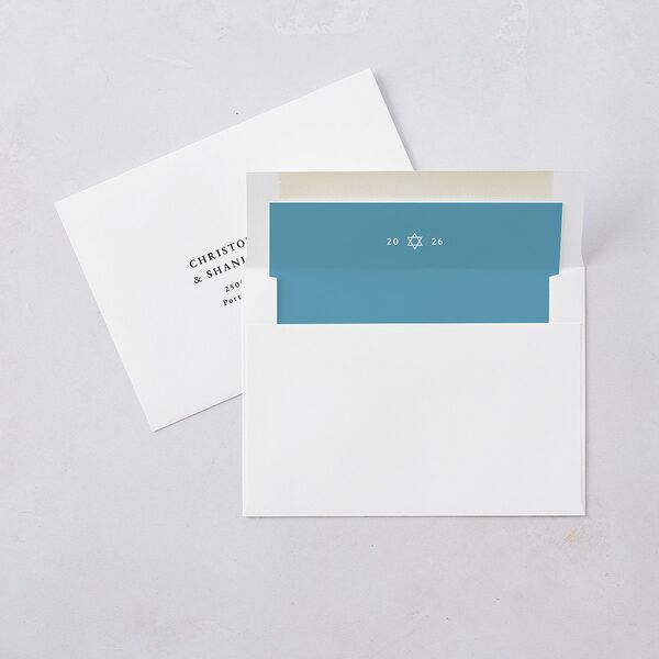 Baby's First Hanukkah Confetti Envelope Liners Pure White Standard