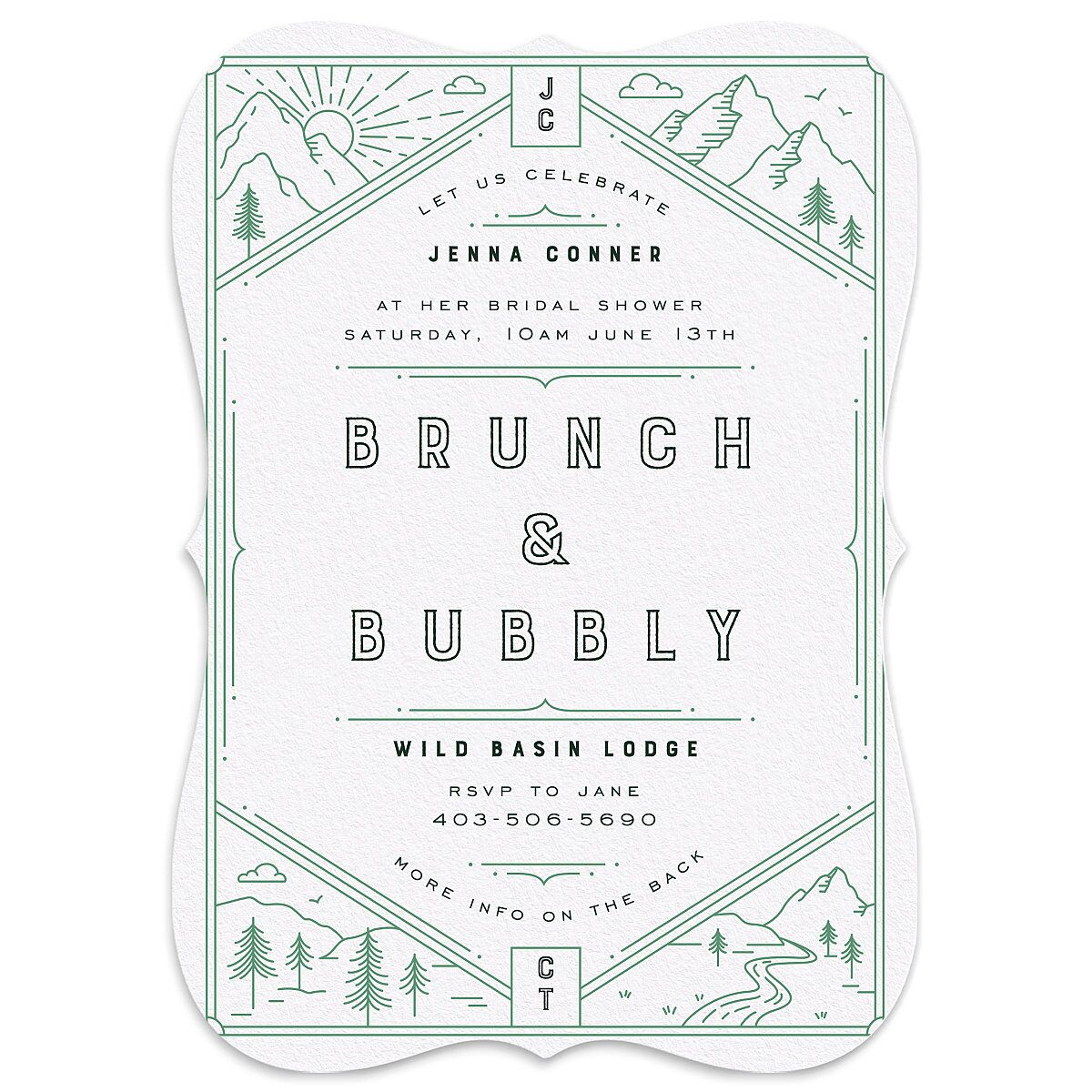 Iconic Mountain Bridal Shower Invitations