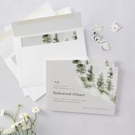 Snowy Mountainside Rehearsal Dinner Invitations Thyme Signature Blank Standard