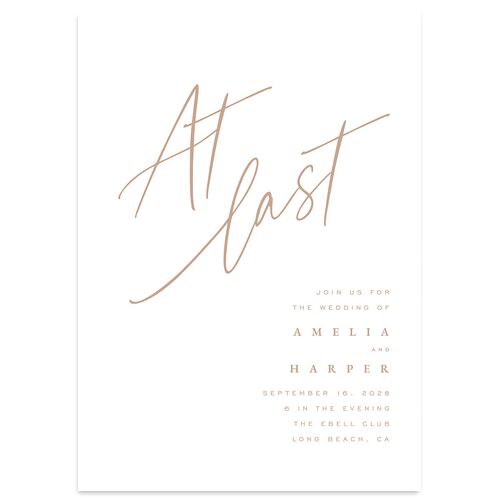 You Are Mine Wedding Invitations Mocha Signature Blank No Standard