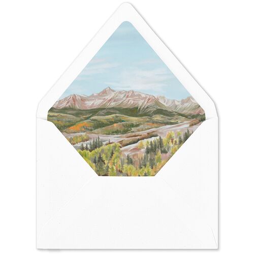 Romantic Floral Mountain Euro Envelope Liners Marigold Luxe