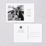 Elegant Sign Off Thank You Postcards Pure White