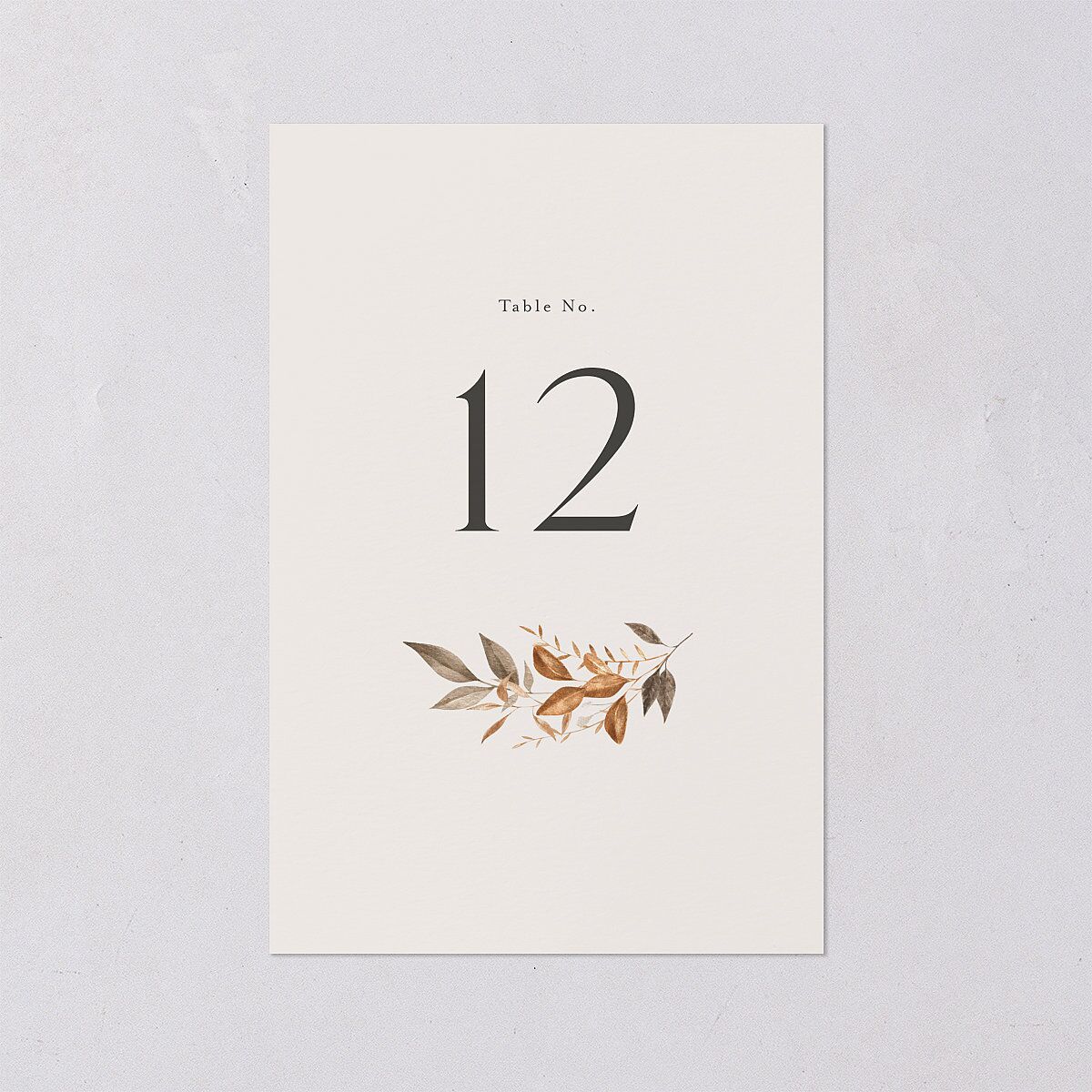 Leafy Rustic Monogram Table Numbers Cotton Signature