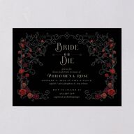 Gothic Gate Bridal Shower Invitations Licorice Signature Blank Standard