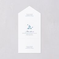 Elegant Antique Toile Frame All-in-One Wedding Invitations by Bridgerton Cruise Signature Light Both Recipient and Return Addresses No