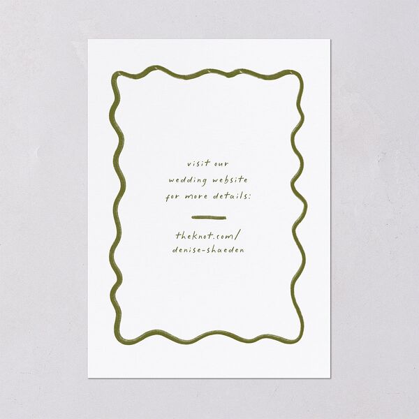 Dainty Bow Save the Date Cards Peridot Signature smooth Blank No Standard