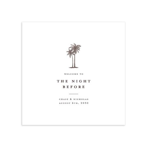 Palm Tree Icon Cocktail Napkins Champagne Napkin Uncoined
