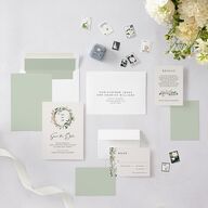 Rustic Arch Save The Date Cards Forest Signature smooth Blank No Standard