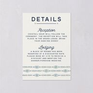 Vintage Mountain Wedding Event Detail Cards Dusty Blue Signature Standard