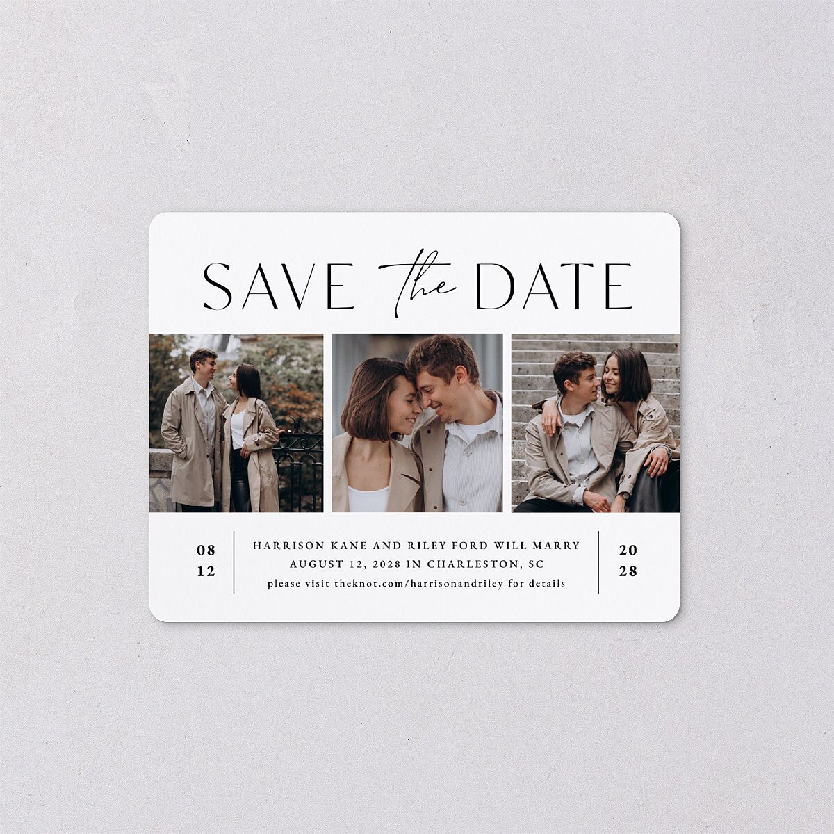Film Strip Save The Date Magnets Pure White Magnet Paper