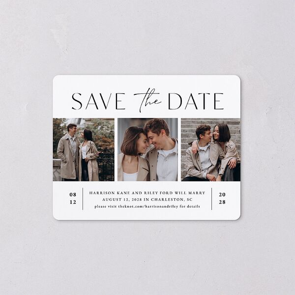 Film Strip Save The Date Magnets Pure White Magnet Paper