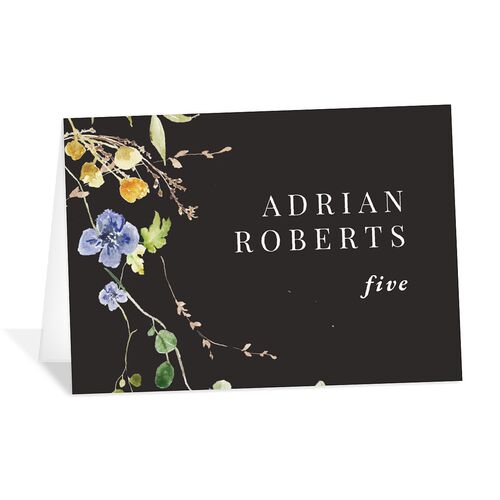 Delicate Wildflower Place Cards Licorice Signature