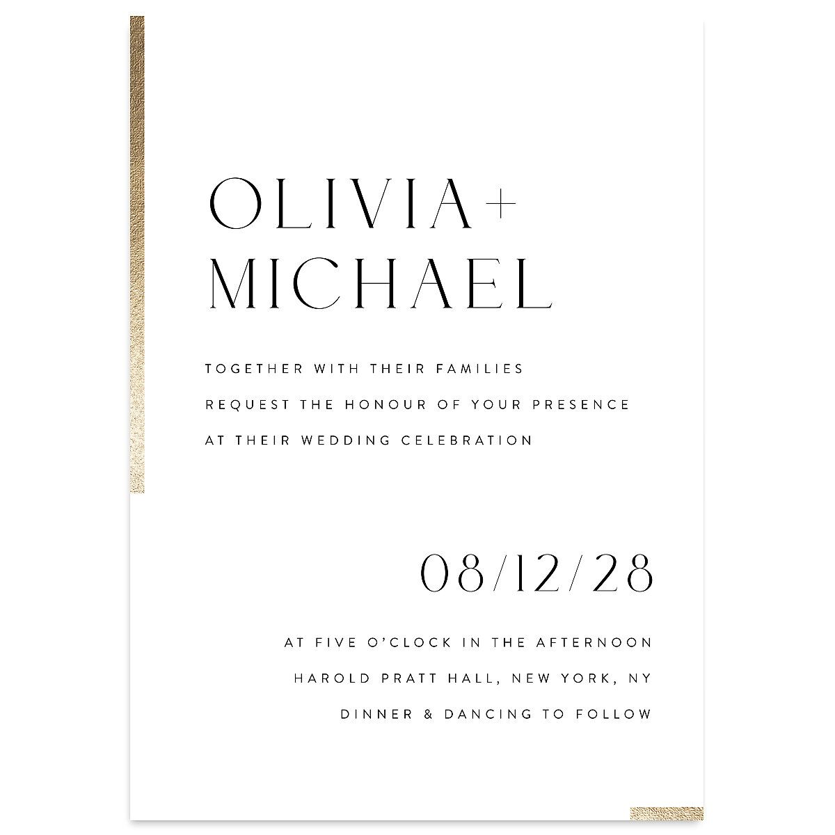 Bar Accent Wedding Invitations