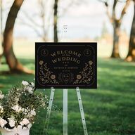 Skeleton Spirits Standard Welcome Sign Medium Licorice Standard Indoor Foam Core M Welcome