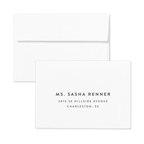 Enchanted Wildflower Wedding Response Card Standard Envelopes White Sheer Lilac Return Address Signature Standard